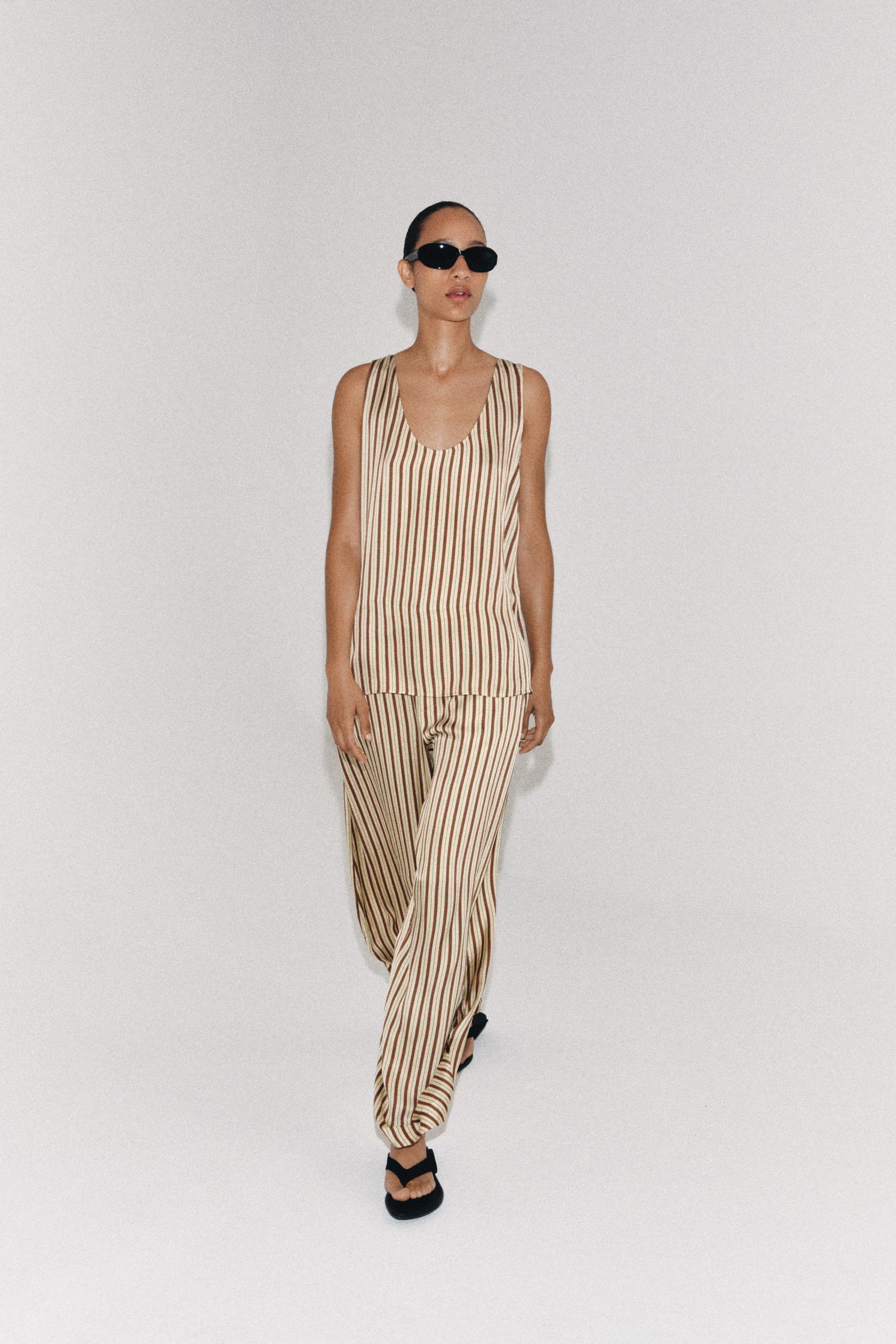 ZW COLLECTION STRIPED BALLOON PANTS